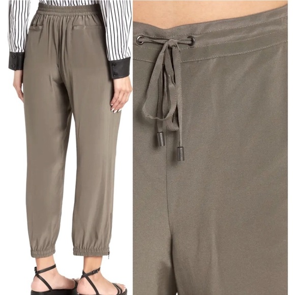 GO by GO SILK Parachute Capri Jogger Pant Carbon Size XL NWT - Picture 2 of 5